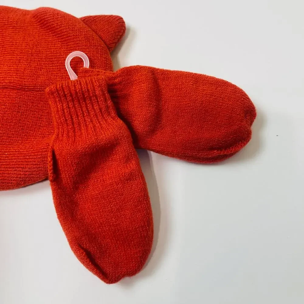 Snuggle Buds Infant‎ Hat & Thumbless Mitten Set Knitted Cute Baby Fox Hat 0-12m